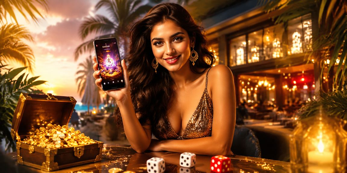 Goa beach with dice game ambiance at dusk